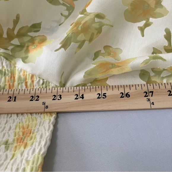 Layered With Love NWT 3X Plus Size Yellow Floral Midi Dress Feminine - Picture 14 of 16